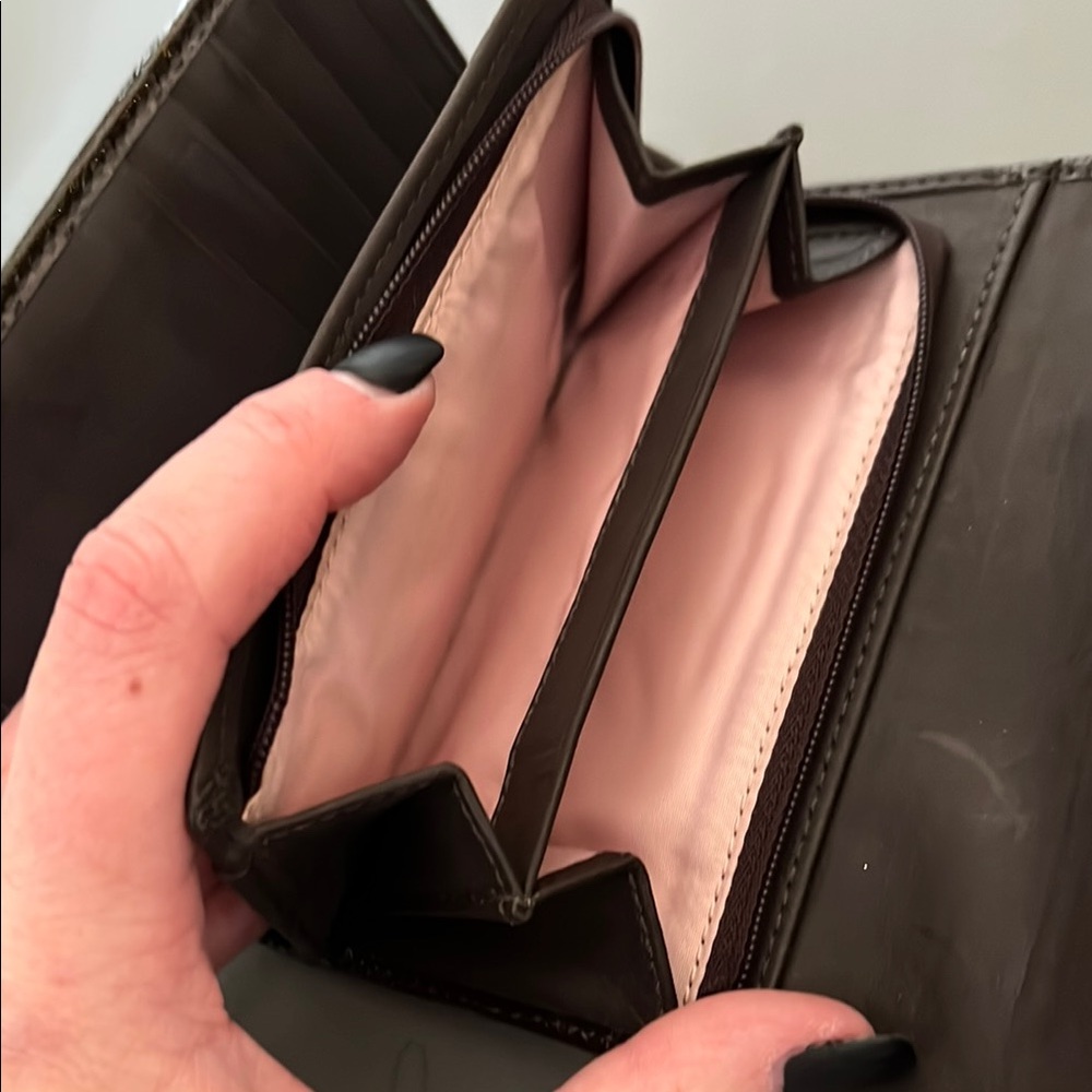 Coach Tan and Black Women's Wallet - Picture 4 of 5
